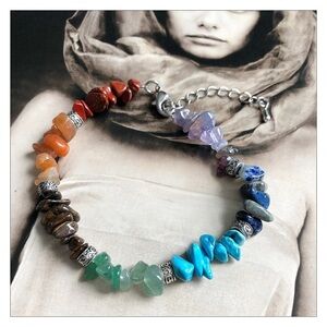New Natural Gemstone Chakra Healing Bracelet